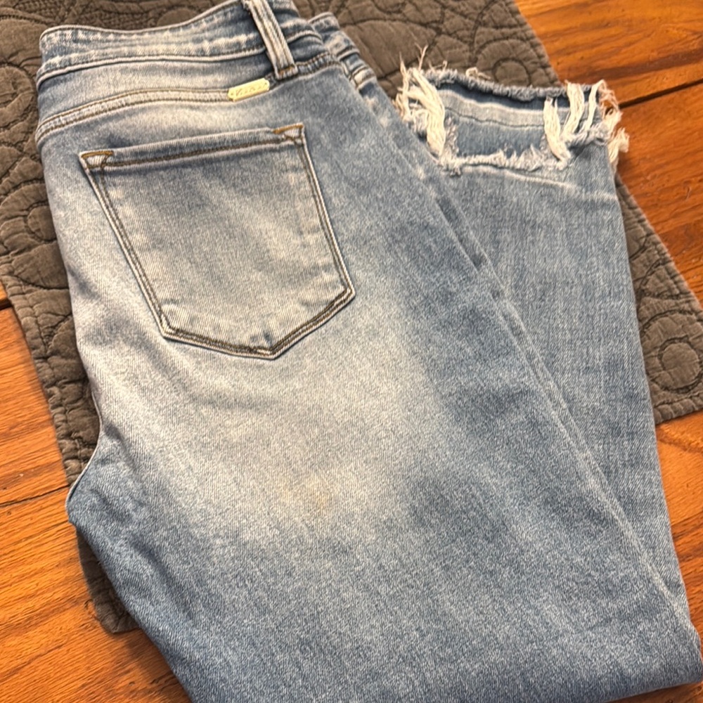 Classic Blue Distressed Women Ankle Skinny Jeans